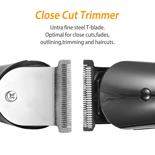 3-in-1 Men Electric Hair Clipper & Beard Trimmer Grooming Kit - Black