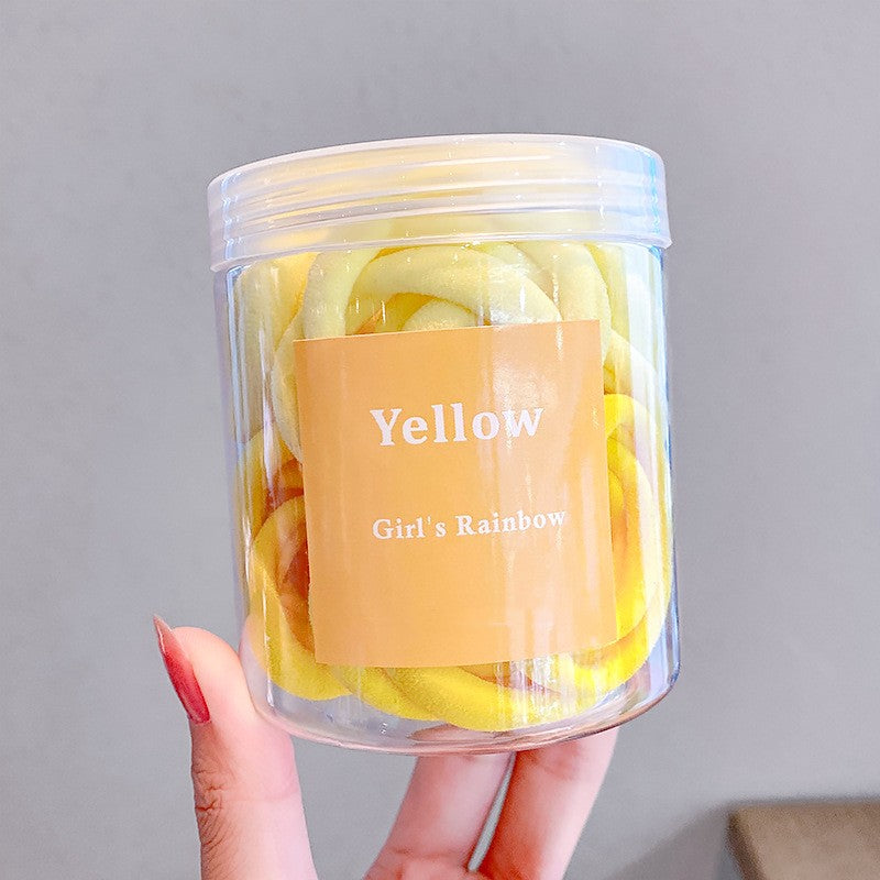 Elastic Hair Rope Set for Salon & Styling - Colorful Nylon Hair Bands