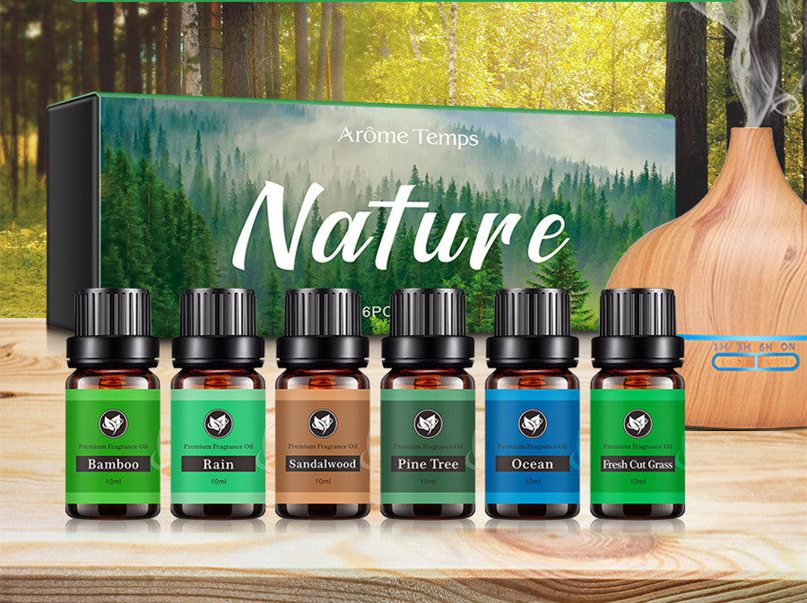 Essential Oil Set - 6 Oils, 60ml, Soothing & Purifying Aromatherapy