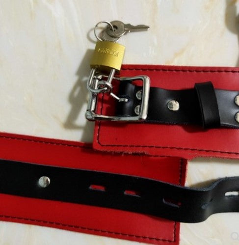 Self-Binding Toy Handcuffs and Leg Shackles with Locks - Adult Role Play Props