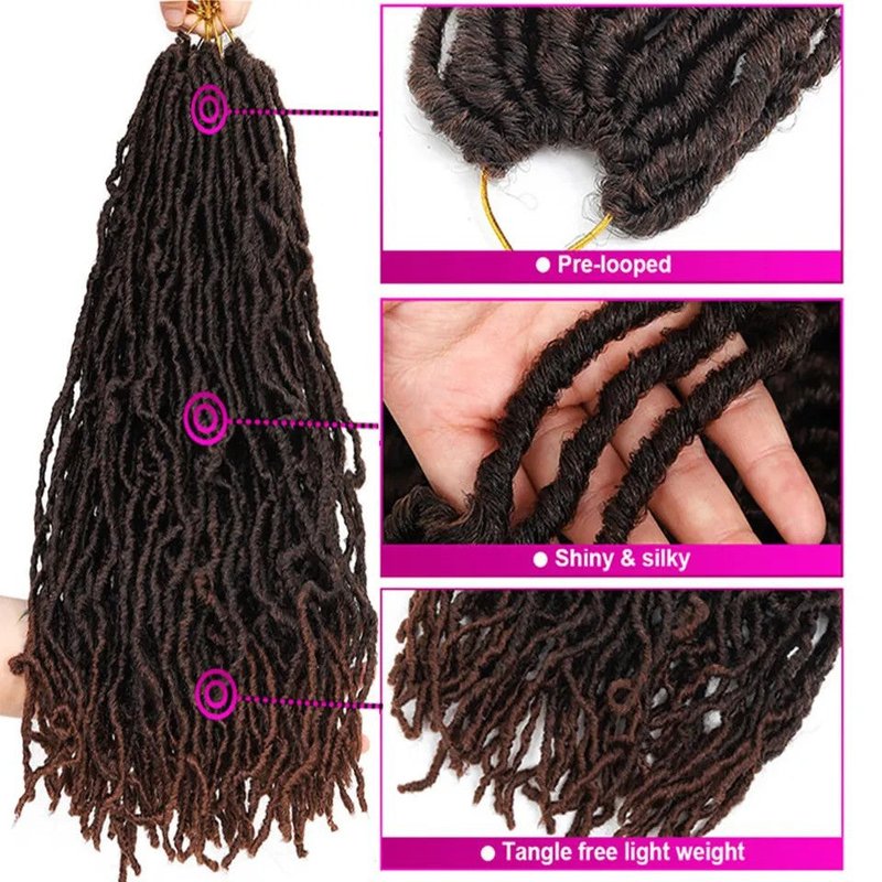 Crochet Wigs for Women - Chemical Fiber Fluffy Hair Extensions - Multiple Lengths & Colors