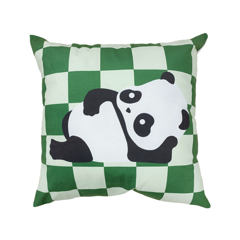 Cute Panda Plush Pillow Cover 45x45cm Throw Cushion for Living Room