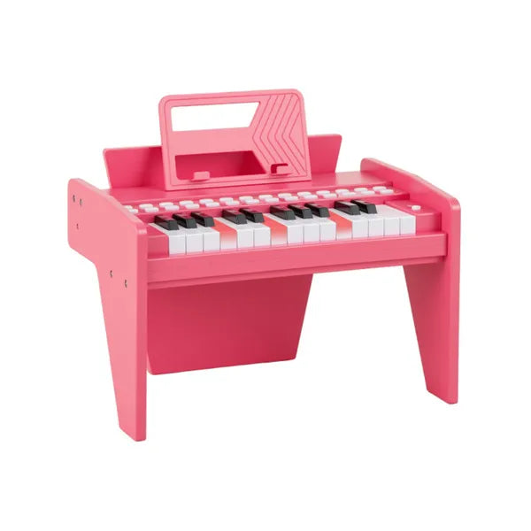 Mini Digital Piano for Kids - 25 Keys, Lighted Teaching Mode, Pink