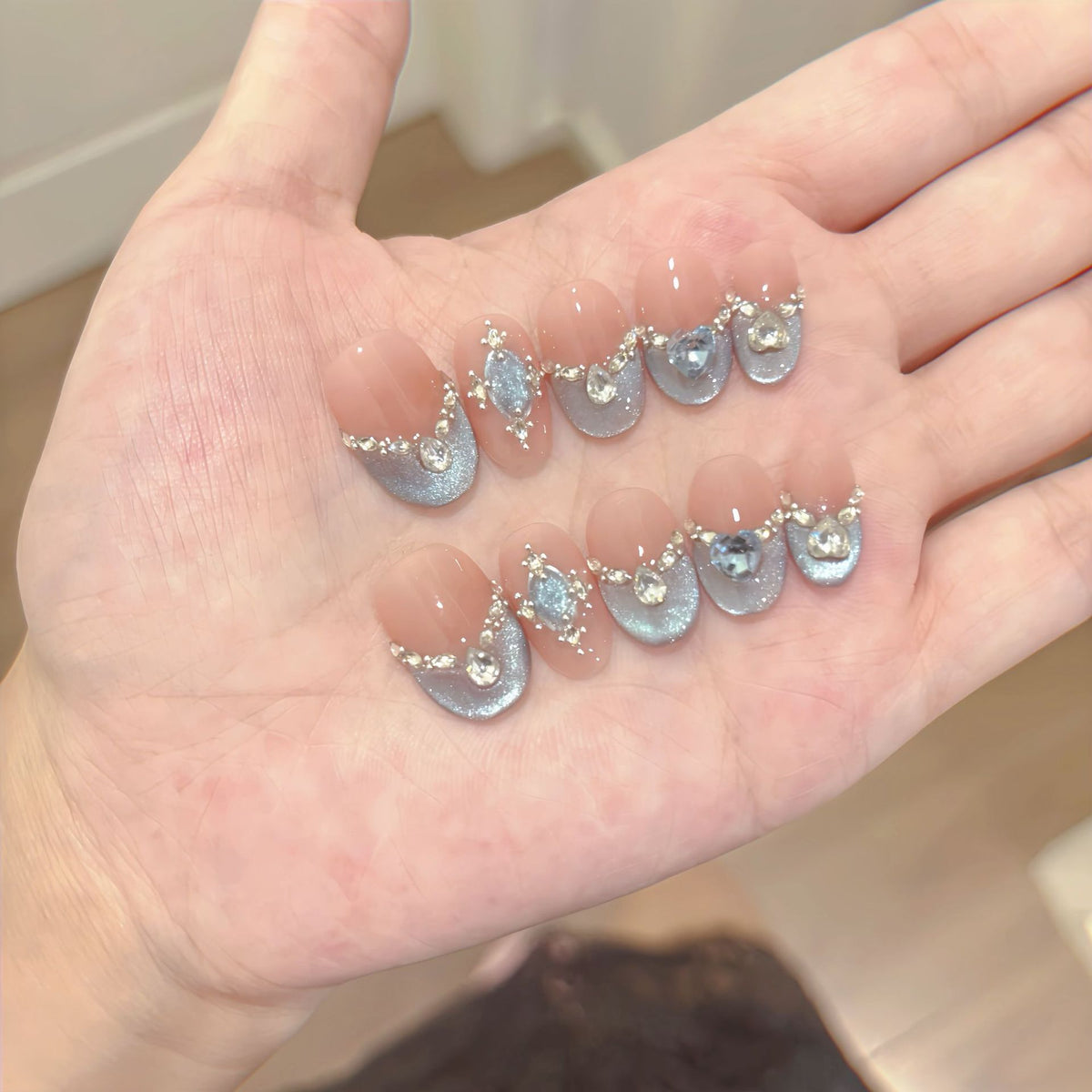Ice-Clear Nail Art Wraps - Heart & Plaid Designs for Manicure