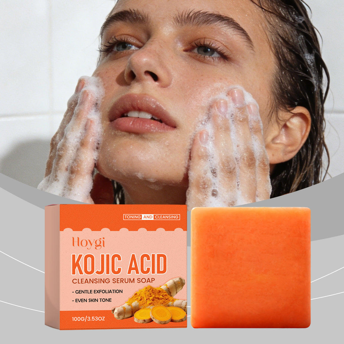 Kojic Acid Facial Cleansing Soap 100g - Brightening Skin Care Bar