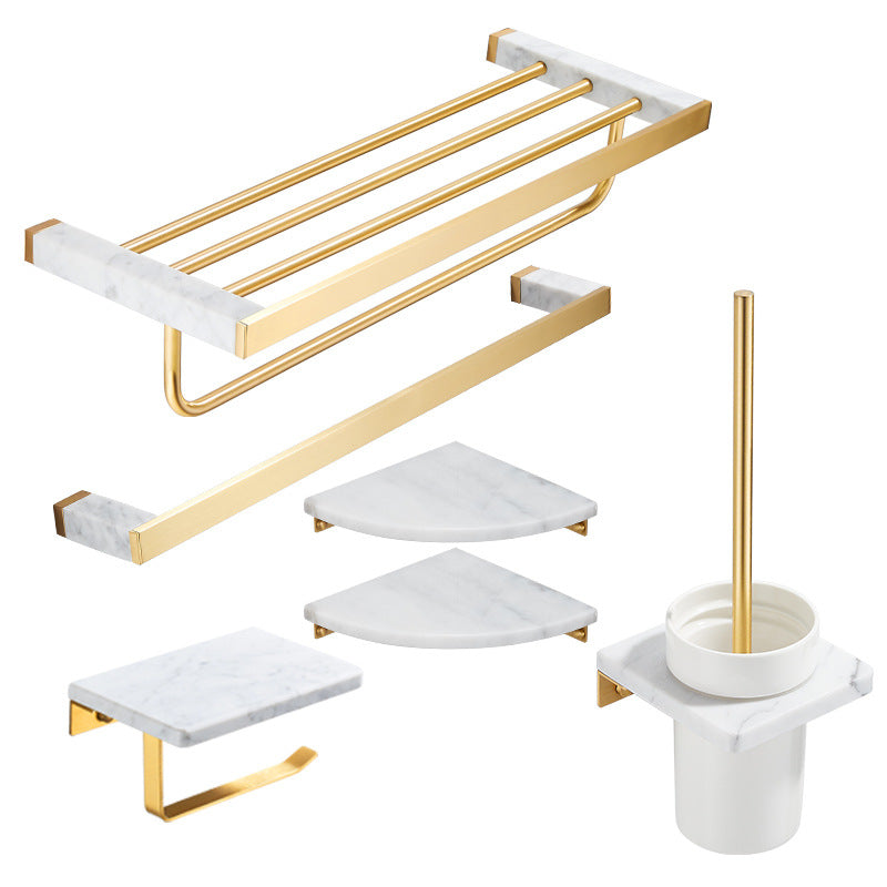 Bathroom Towel Rack and Storage Shelf Set - Multi-Style Copper Design