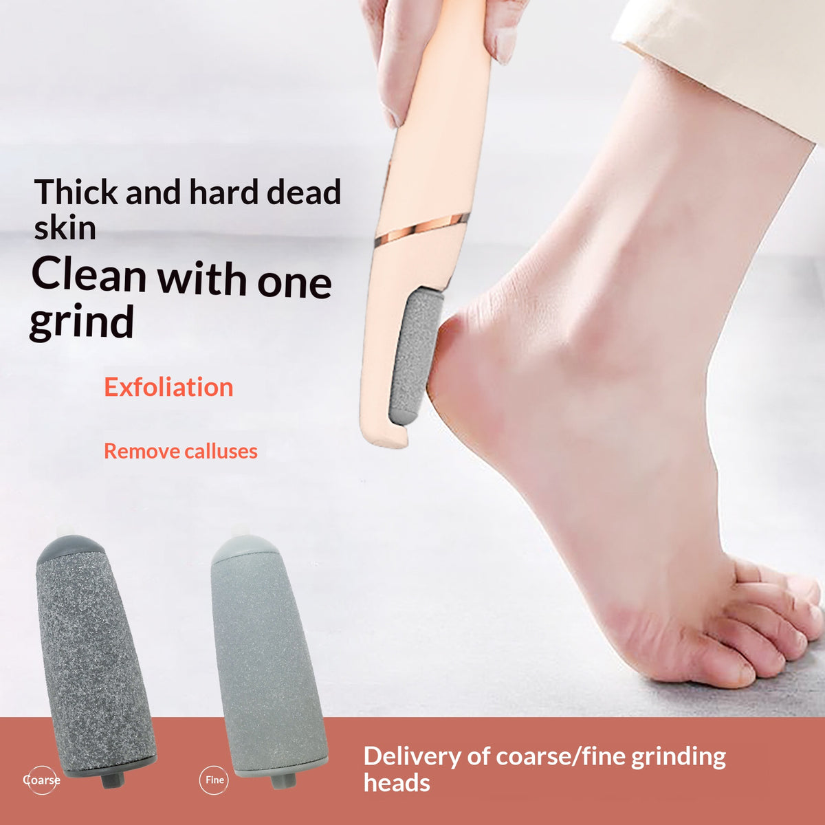 Electric Pedicure Foot File - Dead Skin Remover & Callus Buffer
