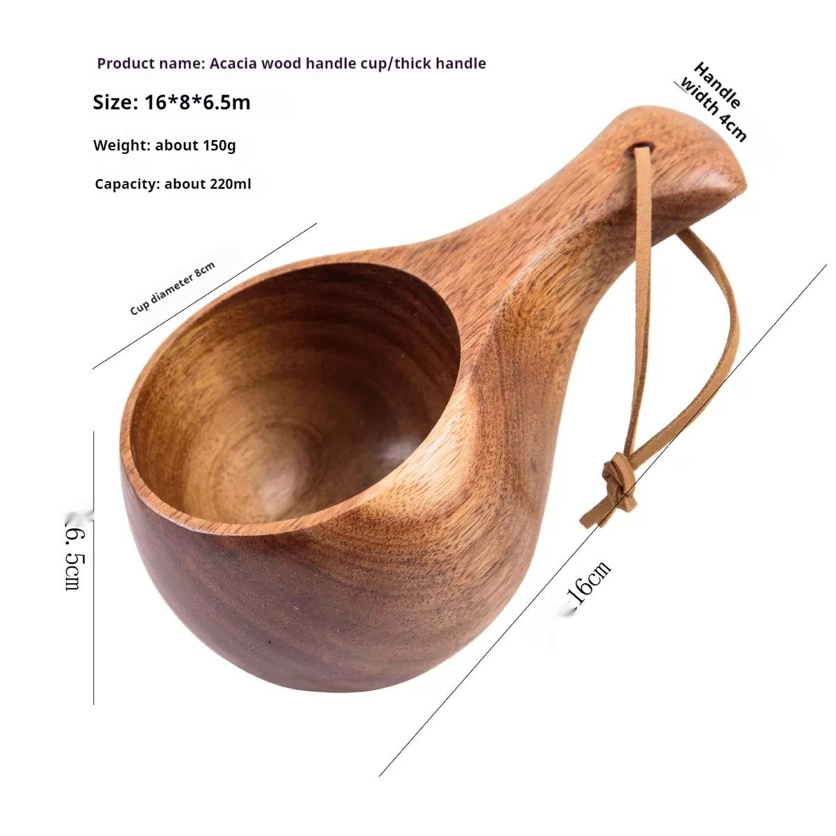 Wooden Water Cup Acacia Mangium Handcrafted Drinkware - Multiple Variants