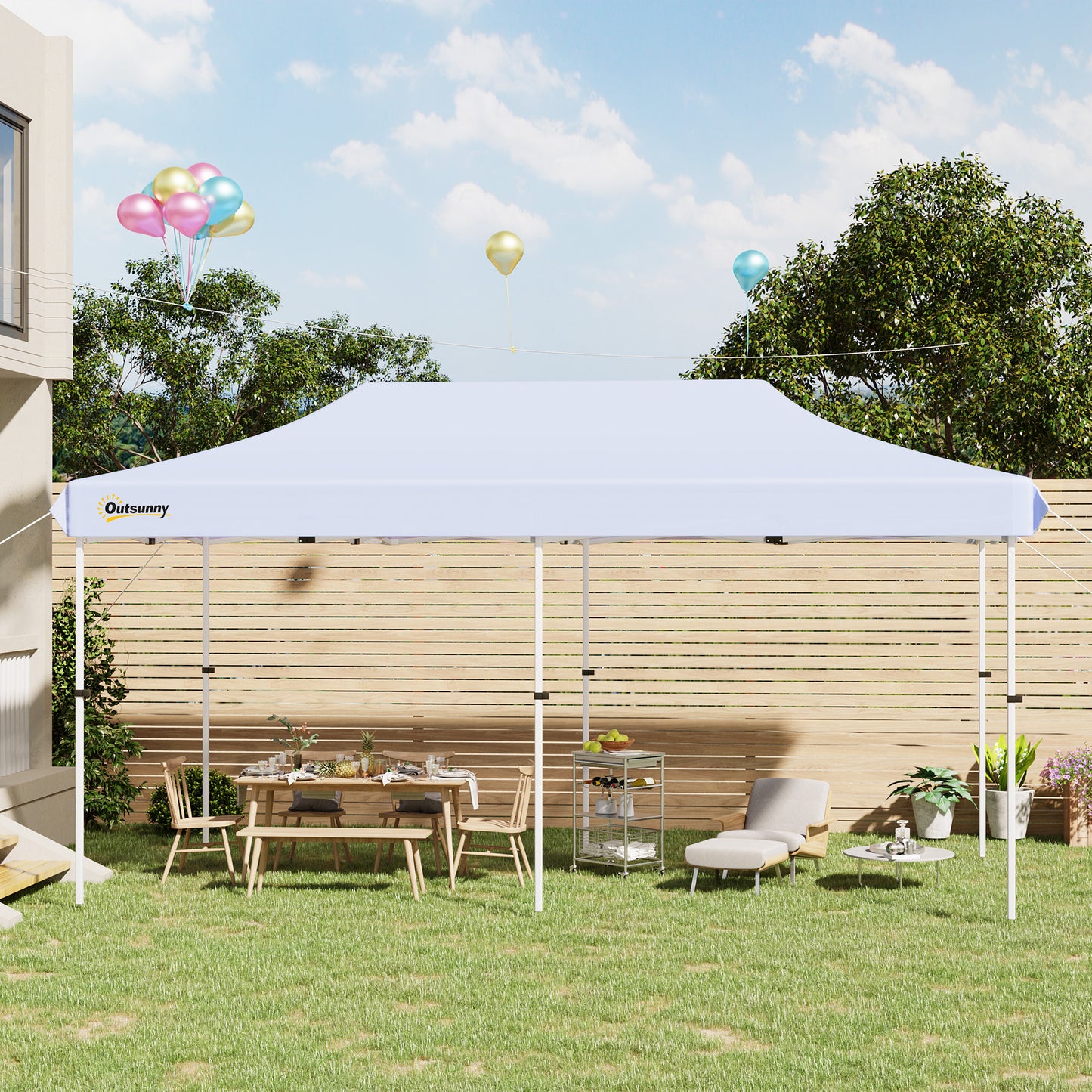 10x20 Pop Up Canopy Tent with Adjustable Height & Wheeled Bag