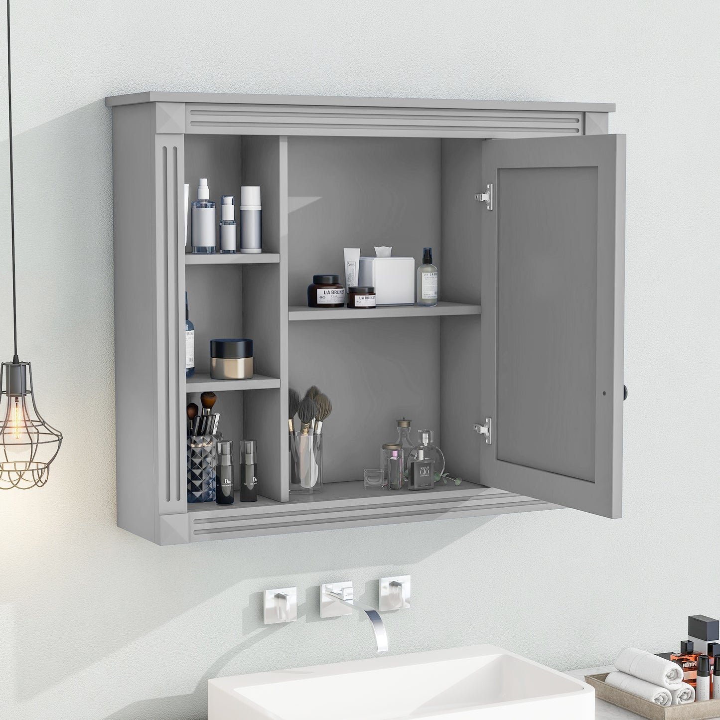 35 X 28 Wall Mounted Bathroom Storage Cabinet, Medicine Modern