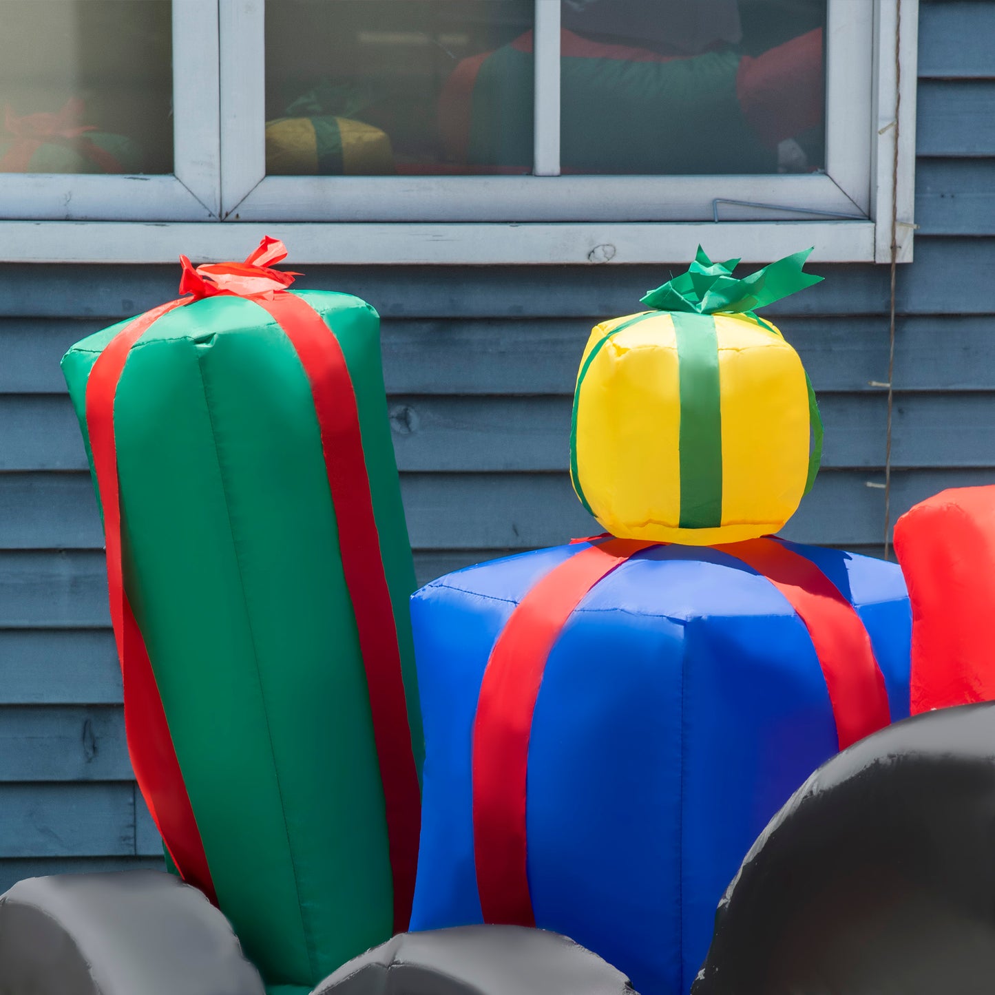9ft Christmas Inflatable Santa Claus with Colorful Gift Boxes