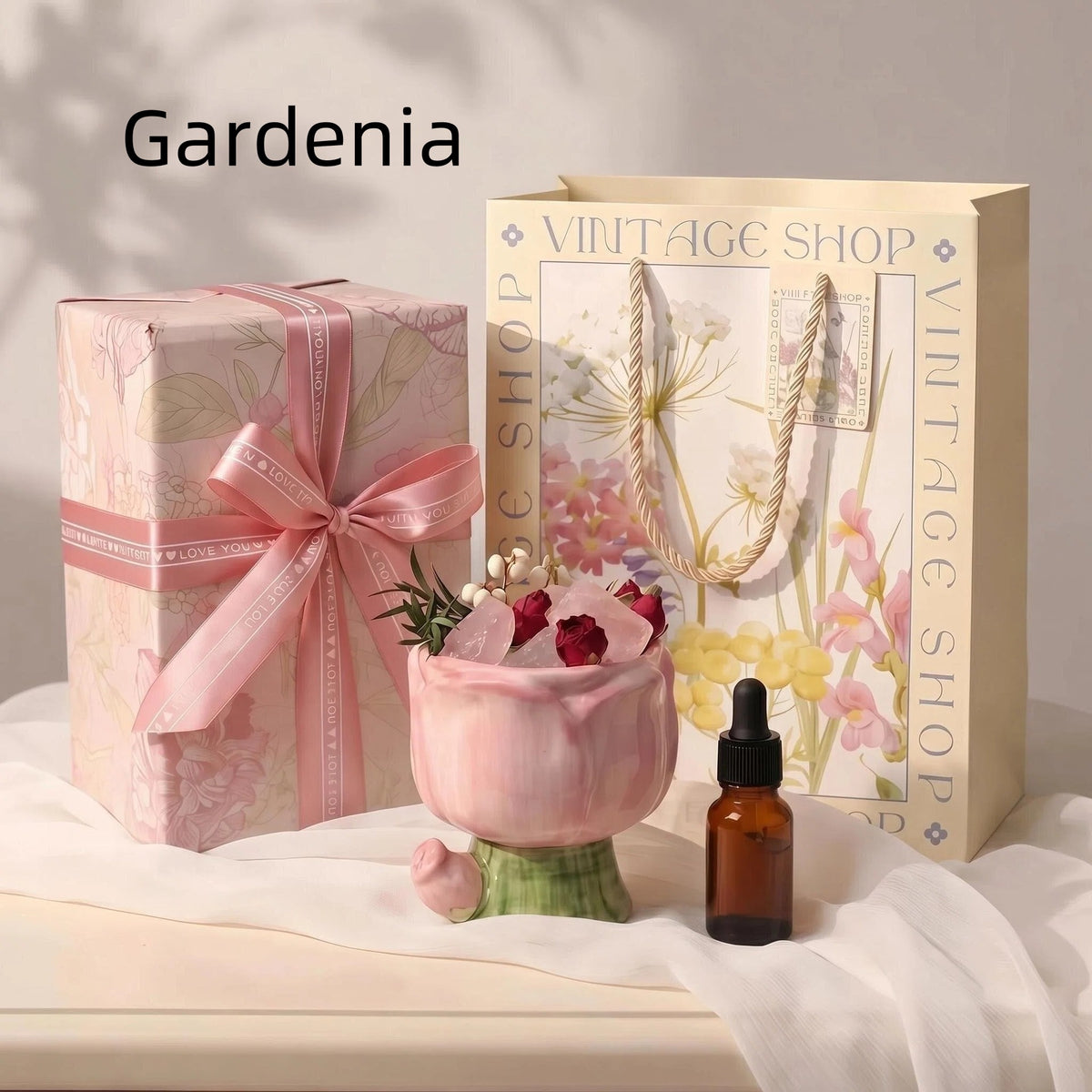 Dried Flower Crystal Diffuser Stone Aromatherapy Air Freshener - Fire-Free Home Decor