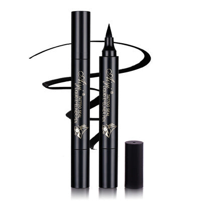 Double-Headed Triangle Seal Waterproof Liquid Eyeliner - Black
