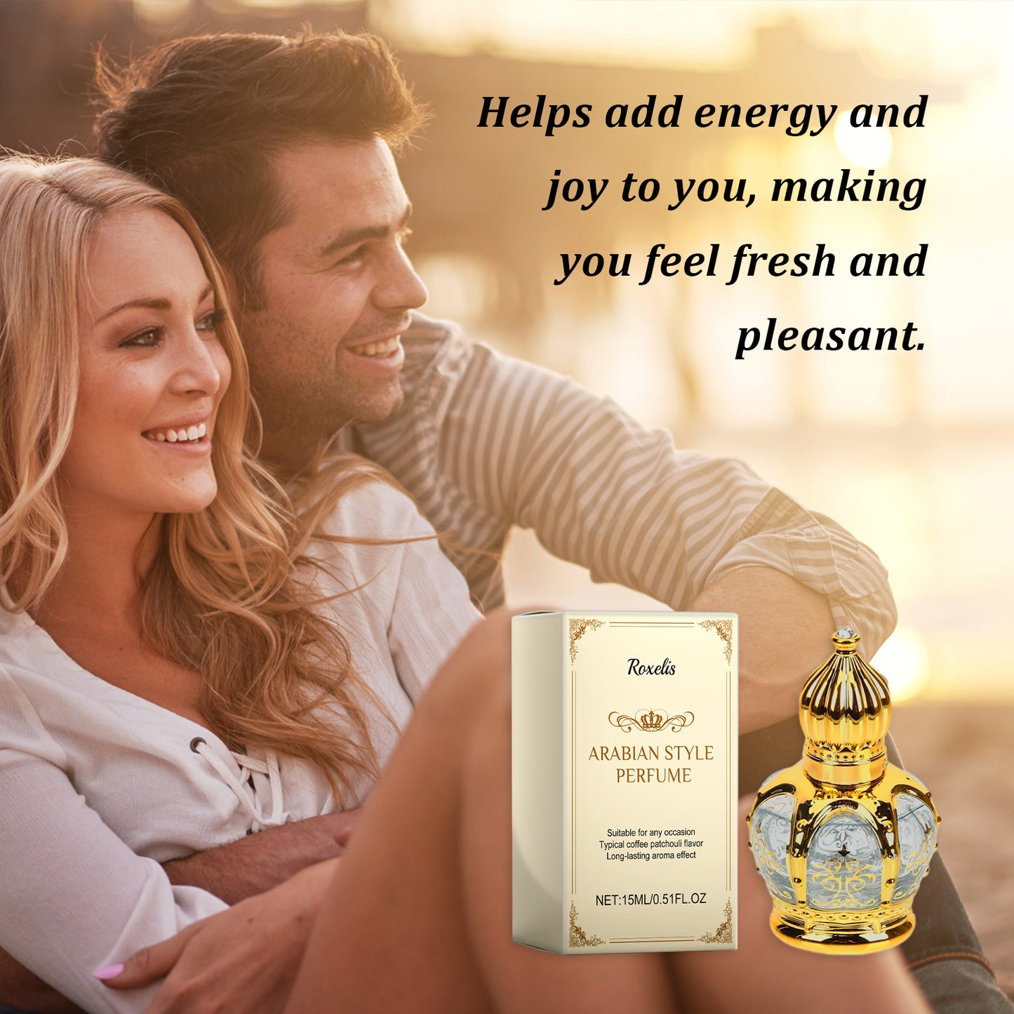 Arabian Coffee & Patchouli Perfume Oil - Long Lasting Unisex Fragrance 15ml