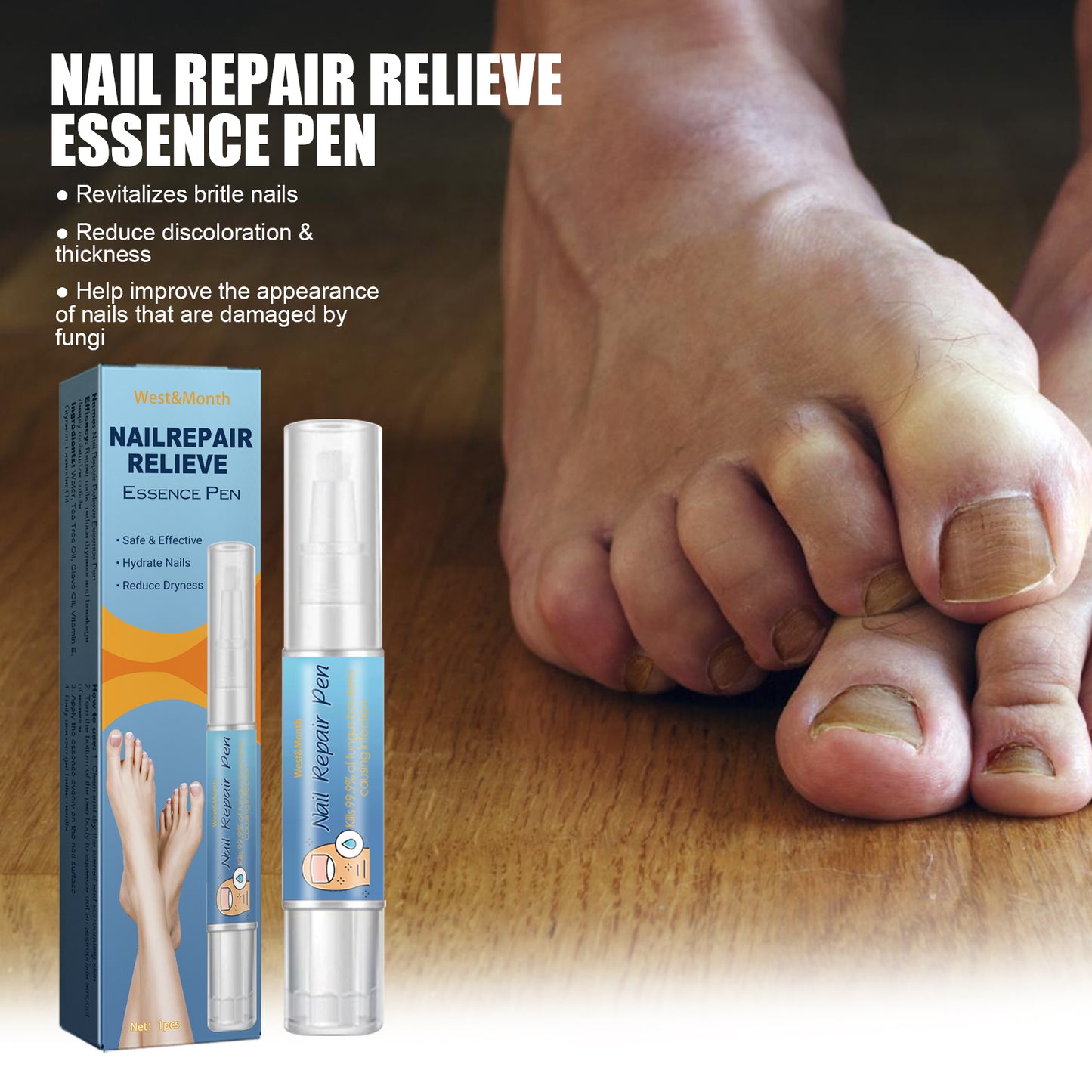 Nail Repair Essence Pen - Moisturizing Nail Treatment for Damaged Nails