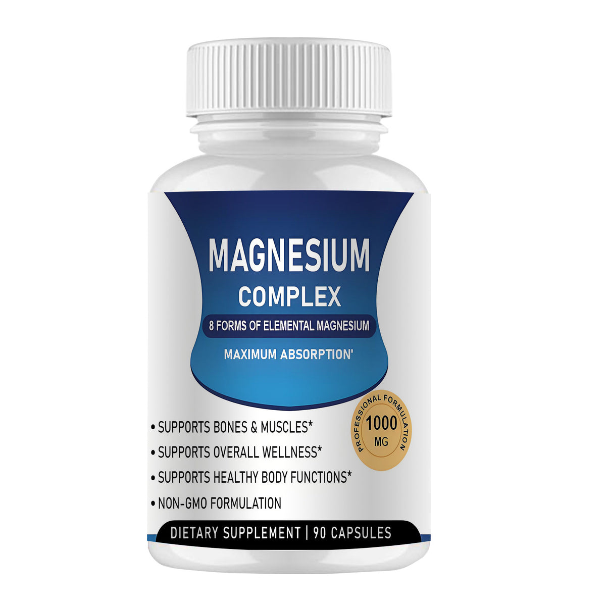 Magnesium Capsule Complex - Mineral Supplement for Health & Wellness