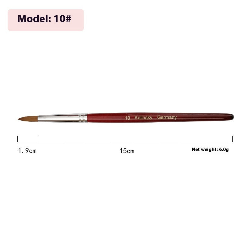 Nail Art Crystal Pen with Round Tip - Wooden Handle, Multiple Colors