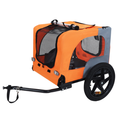 Heavy Duty Collapsible Pet Bike Trailer with All-Terrain Wheels & Universal Hitch