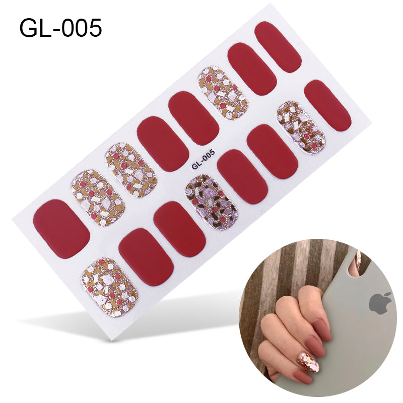 Laser Letters Nail Stickers Color Oil Film for Nail Art - Multiple Styles