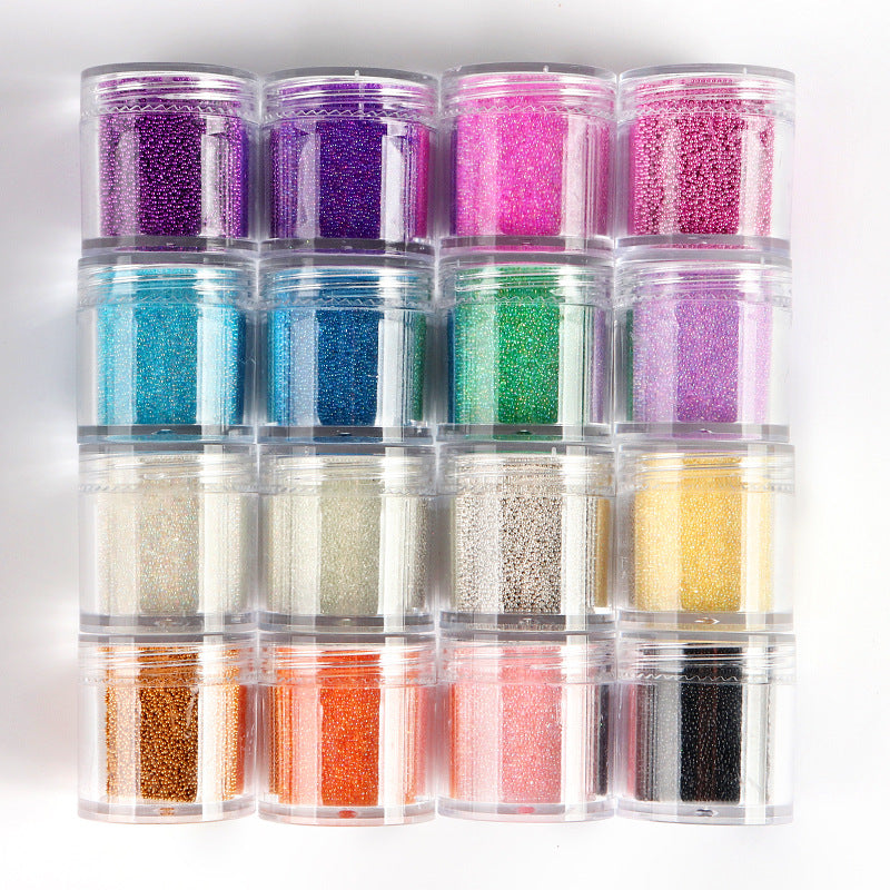 Micro Glass Bead Nail Art Decorations Non-Porous Bubble Ornaments