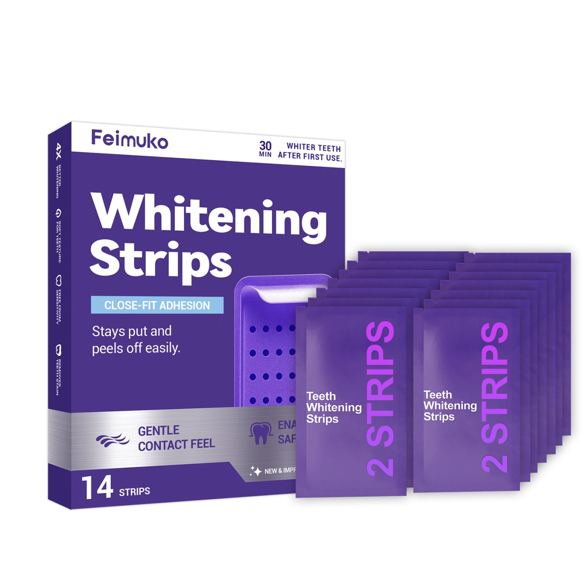 Whitening & Stain-Removing Tooth Plaster Strips - Multiple Quantities