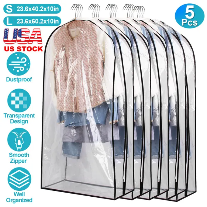5-piece Set Of Hanging Clothes In A Bag Dustproof And Waterproof