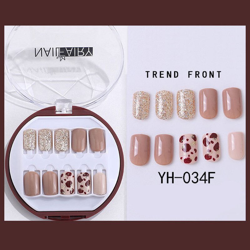 Short Press-On Nails Kit, 30 Pieces Waterproof Removable Manicure