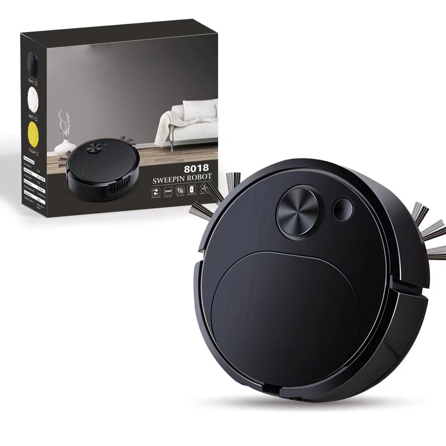 Automatic Vacuum Cleaner Low Noise Rechargeable 3 In 1 Intelligent
