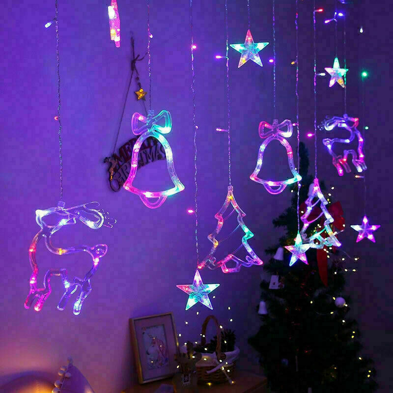 LED Fairy String Curtain Lights - Warm White & Colorful