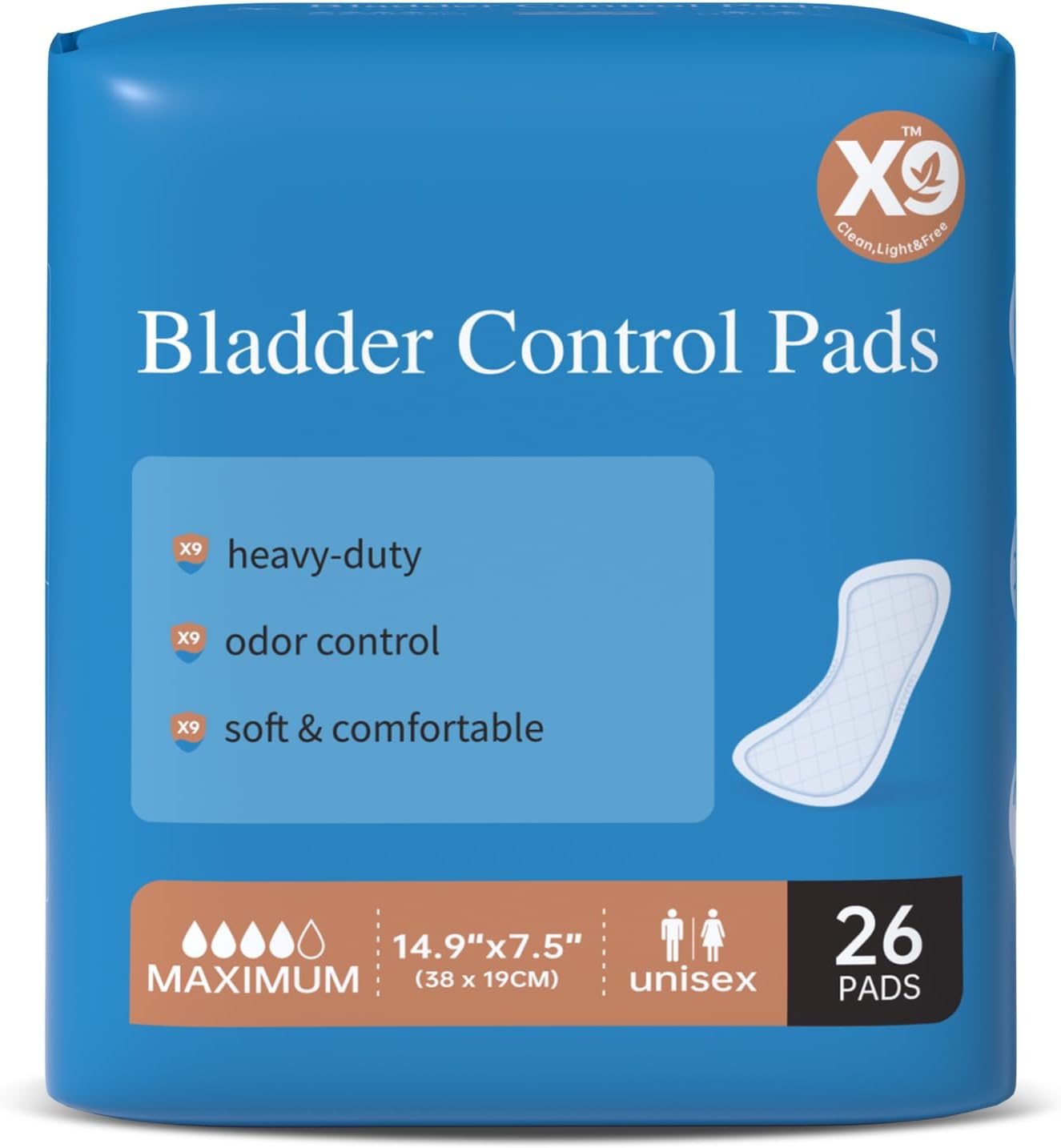 Unisex Bladder Control Pads - Maximum Absorbency & Leak-Proof