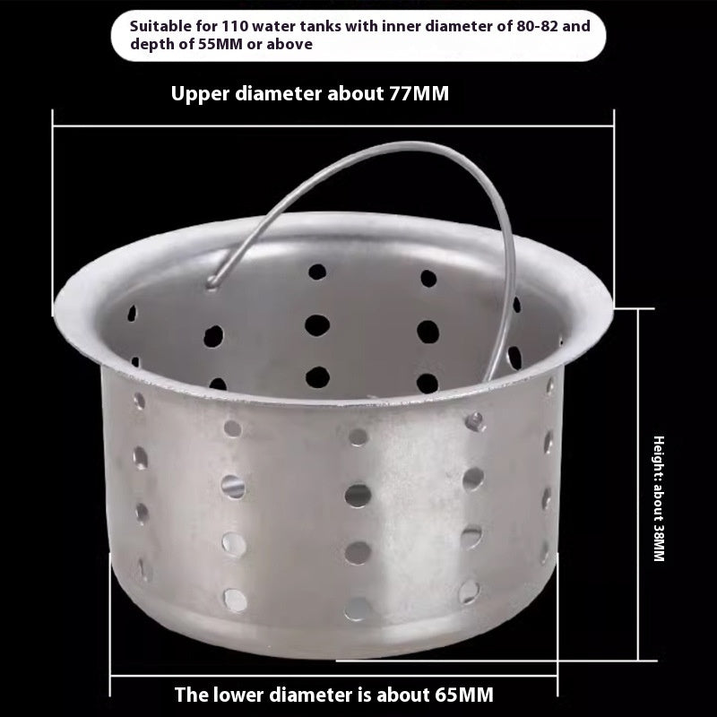 Stainless Steel Kitchen Sink Plug with Drain Basket and Filter