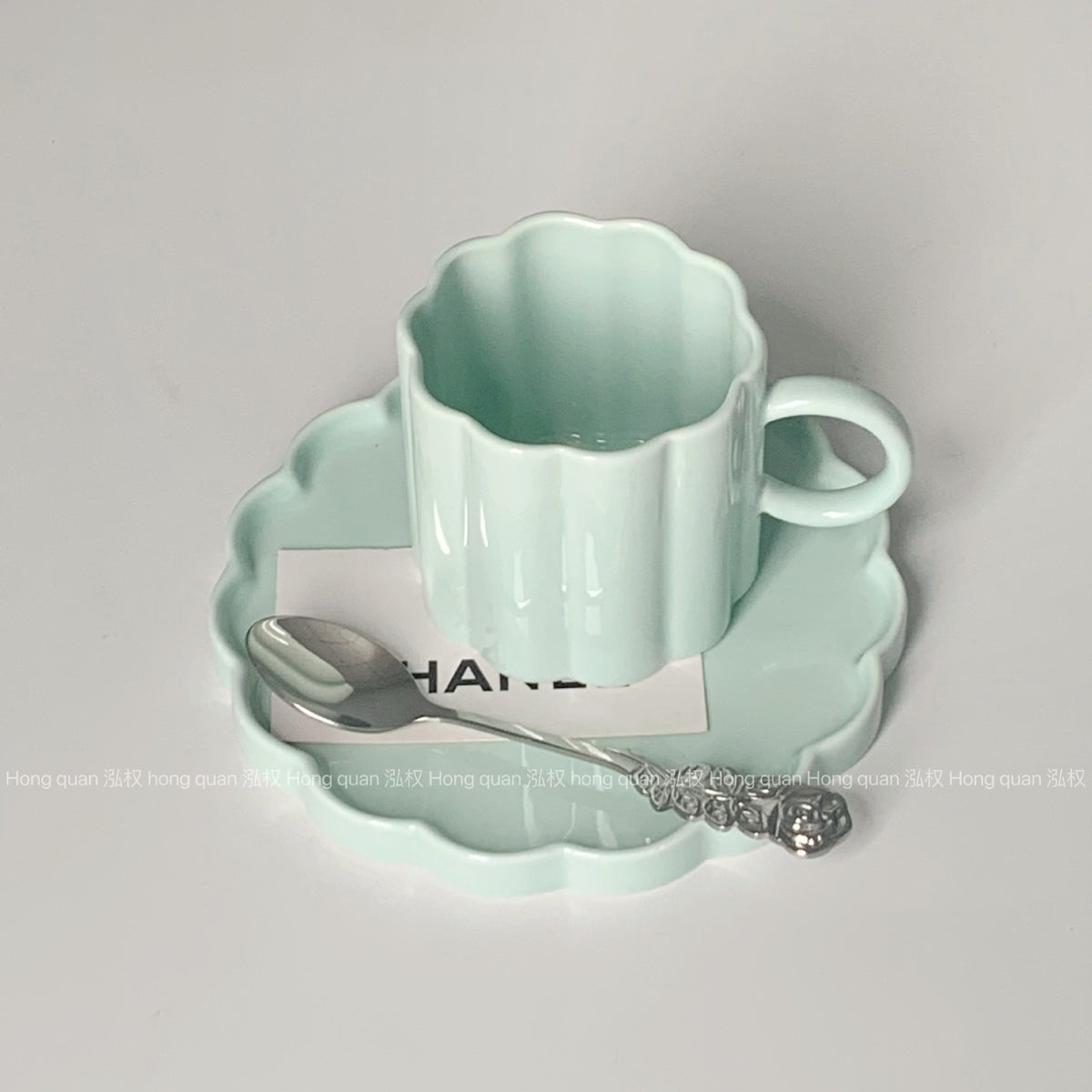 Macaron Color Series Ceramic Cup and Dish Set - Kitchen Decor