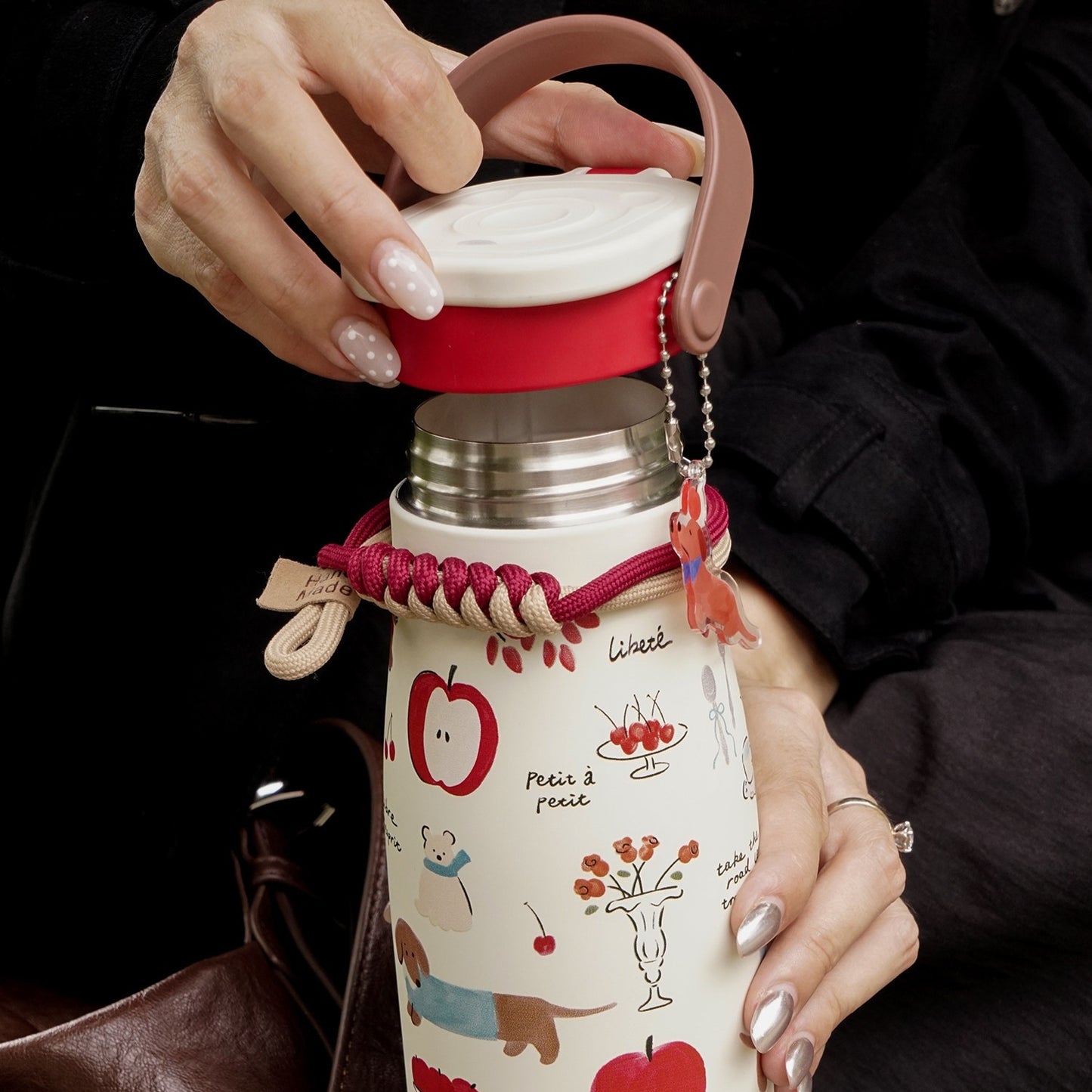 Large Capacity Ceramic-Lined Thermal Mug for Hot Cold Drinks - 600ml & 500ml Options