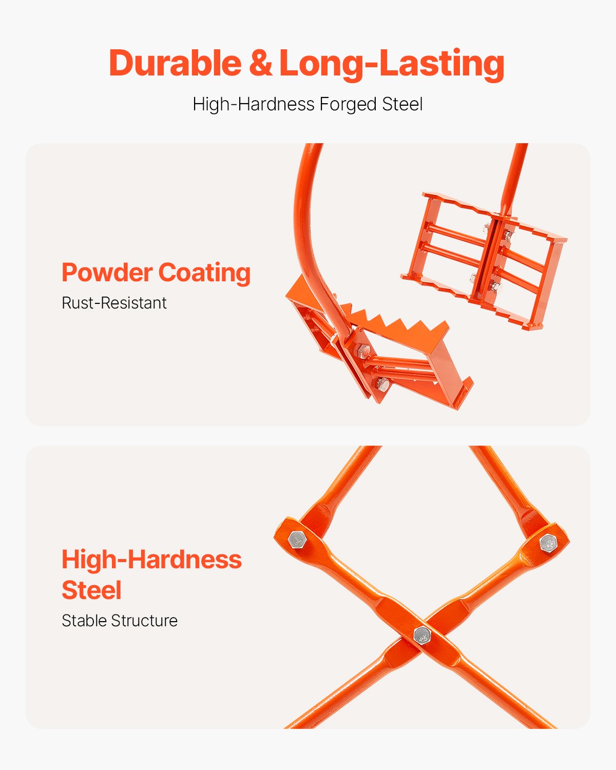24in Heavy-Duty Stone Lifting Tongs with Swivel Claws - Steel Rock Grabber