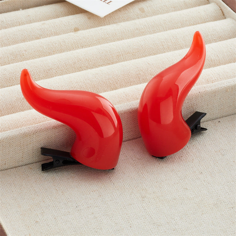 Demon Horn Elf Hair Clip - Cute Antler Design