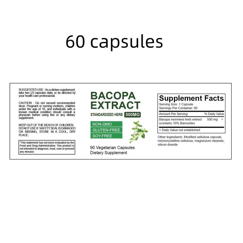 Bacopa Monniera Extract Capsules
