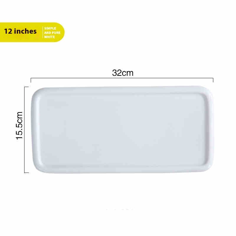 Rectangular Ceramic Bread Plate Cake Tray - 10 to 16 Inch Sizes