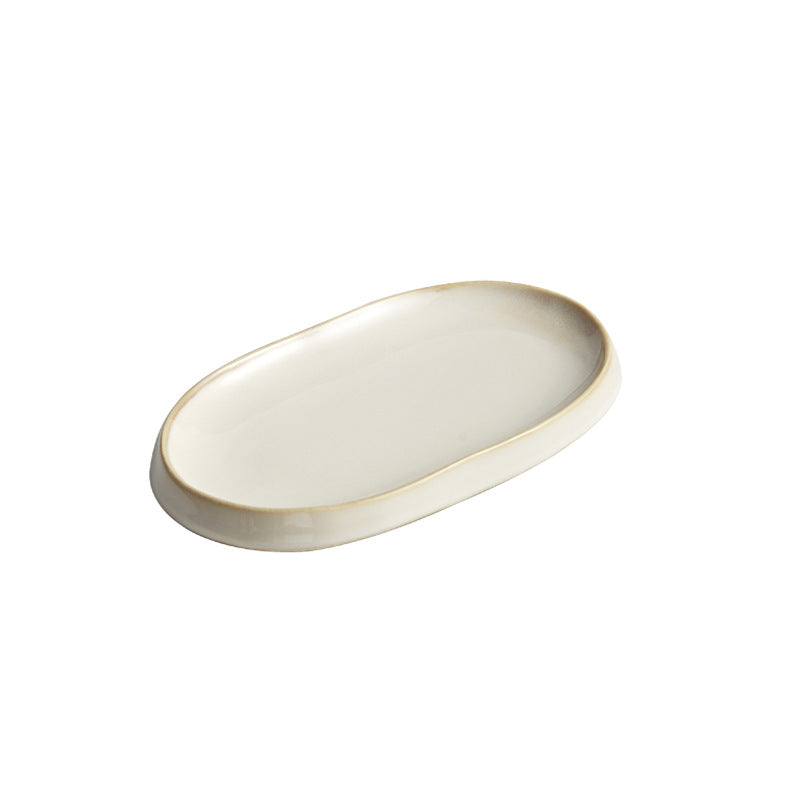 Ceramic Fish Steaming Plate - Household Kitchen Dining Tableware
