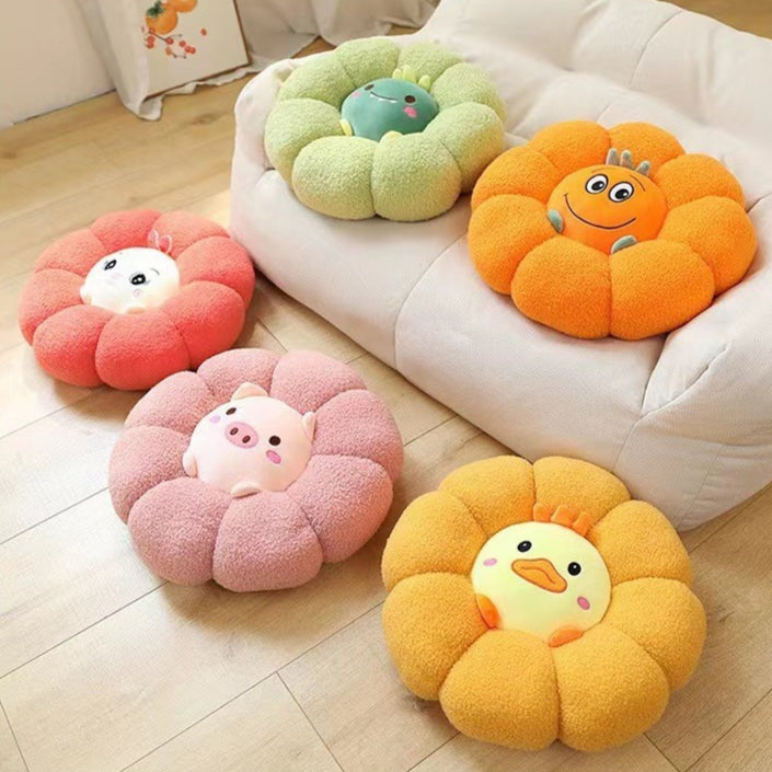 Cartoon Animal Cushion Plush Pillow for Office Bedroom Car Decor - 45x45cm