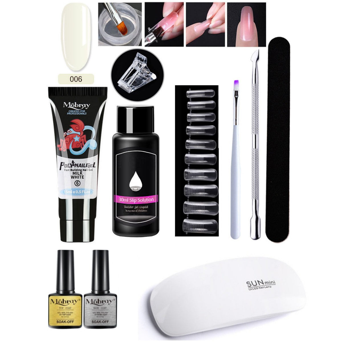 Nail Art Resin Extender Kit - 12 Colors