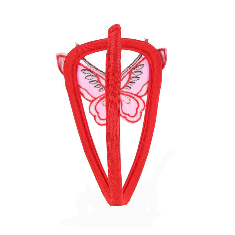 Red Lace C-Shaped Panties - One Size Women's Underwear