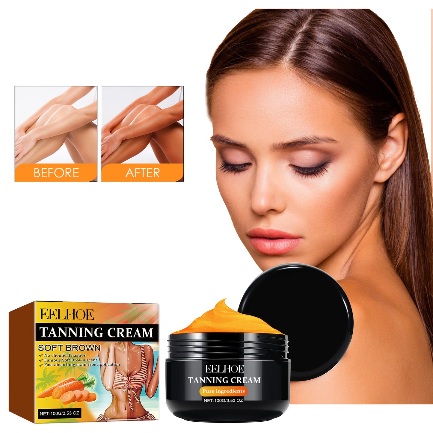 Tanning Cream for Skin Care - 100g Body Tanning Lotion
