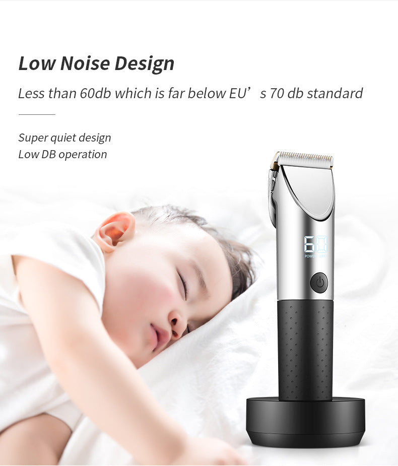 Rechargeable Electric Hair Clipper with LCD Display