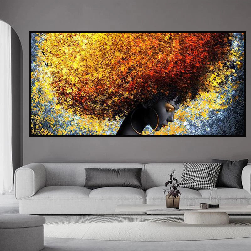 African Queen Canvas Wall Art - Modern Home Decor Poster