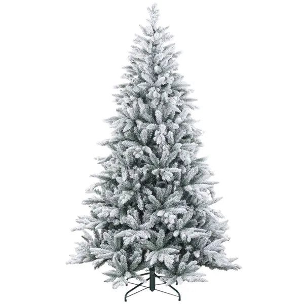 7ft Snow Flocked Christmas Tree with Metal Base
