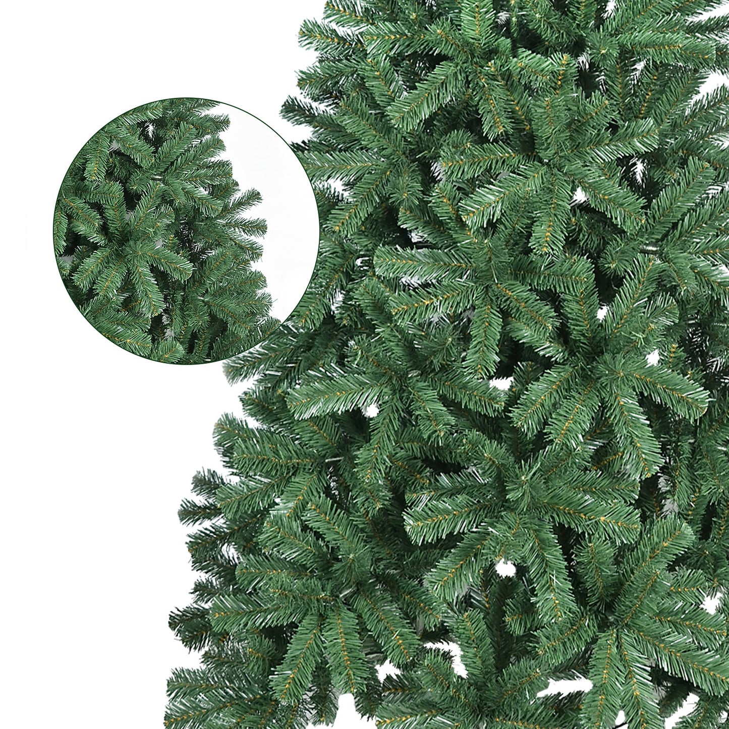 Unlit Artificial Christmas Tree with Metal Stand - Multiple Heights