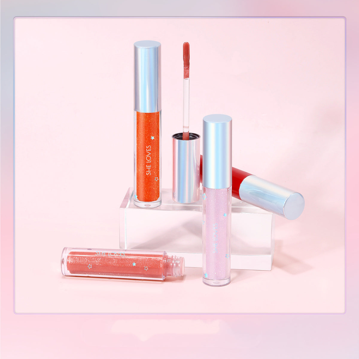 Moisturizing Lip Gloss Plumper with Glitter Shine - Multiple Colors