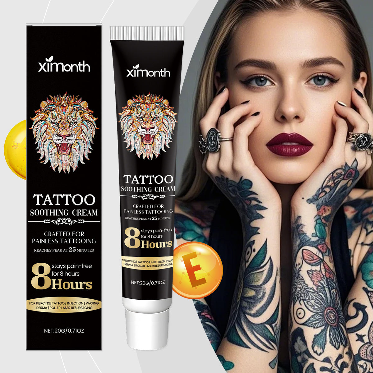 Tattoo Soothing Neck Cream Gentle Cleaning