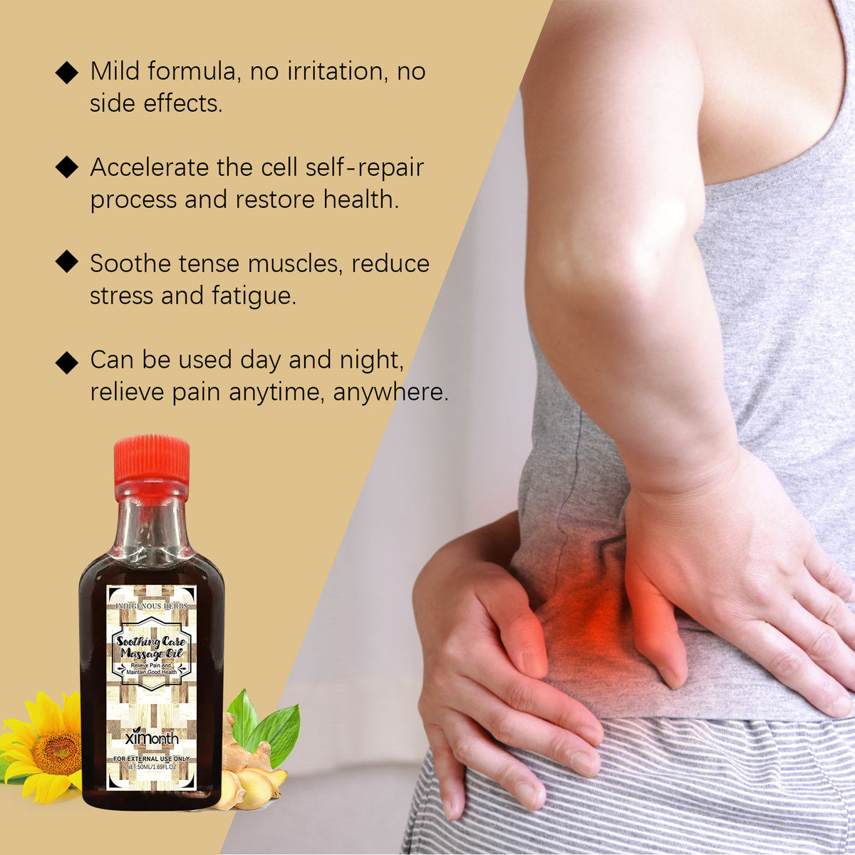 Herbal External Soothing Daily Portable Joint Massage Essential Oil