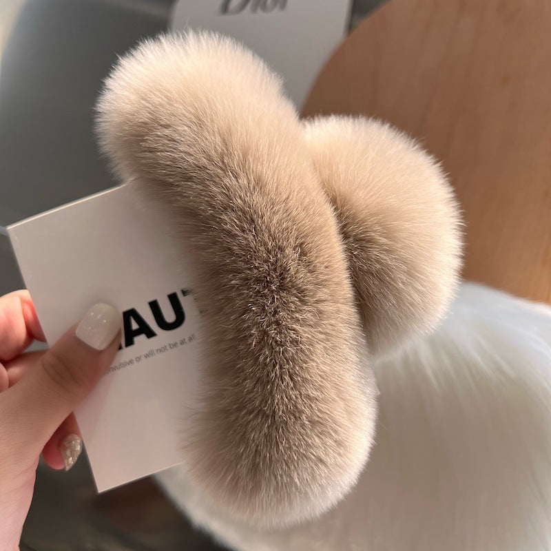 Plush Rabbit Hair Clip - Large